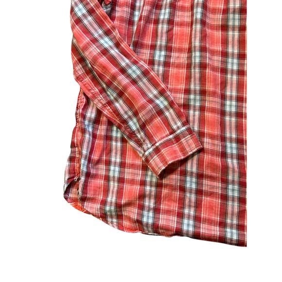 Levi’s Women’s‎ Plus Size Large Pink Plaid Flannel Western Shirt - Picture 4 of 9